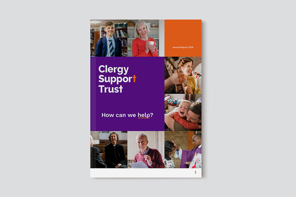 New Clergy Support Trust name and brand shown on brochure cover